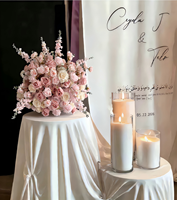 Offre Spéciale – Boules de fleurs artificielles en soie blanches et noires pour centres de table de mariage, arrangements floraux de 50 cm, 60 cm, 70 cm, 80 cm
