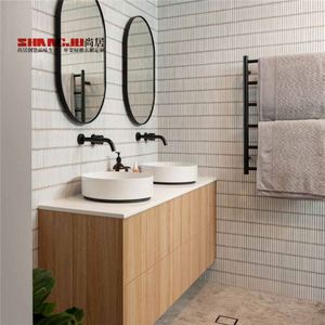 Mueble de alta gama, barato, impermeable, de lujo, tocador de porcelana Ferrum, lavabo Doble - Product Image 3