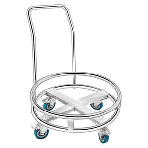<span class=keywords><strong>Chariot</strong></span> en acier inoxydable avec poignée Support pour marmites avec roues Support mobile pour seaux Support pour bouteilles de <span class=keywords><strong>gaz</strong></span> Support de rangement mobile - Product Image 1