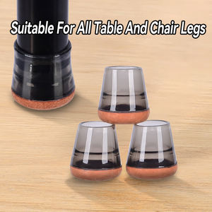 Protezione <span class=keywords><strong>per</strong></span> le gambe della sedia in plastica silenziata universale antiscivolo rotondo Quadrate in feltro <span class=keywords><strong>per</strong></span> <span class=keywords><strong>sedie</strong></span> e mobili - Product Image 2