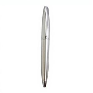 Stylo bille promotionnel de luxe couleur argent, écologique, fin, en métal, avec logo personnalisé, haut de gamme, pour signature professionnelle, idéal pour les hôtels - Product Image 1
