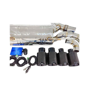 Système d'échappement en acier inoxydable poli S68 Turbo Upgrade pour BMW G90 M5 avec contrôle Valvetronic, Downpipe Race Spec, montage en une seule pièce - Product Image 1