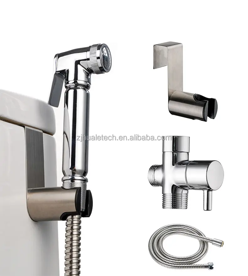 1F0128-hk01 ABS tragbares Shattaf-Set mit Ventil-Handspray-Bidet-Toiletten aufsatz im Badezimmer