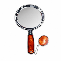 Nouveau miroir de maquillage décoratif portable en acrylique, motif Teppanyaki Grill, fruits de mer et riz frit, avec breloque pimentée, cadeau