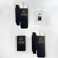 Boîte d'emballage pliable personnalisable en papier couché pour flacons vides de 3 ml, 5 ml, 10 ml, avec plateau en plastique pour peptides
