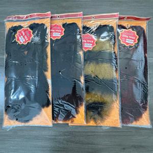 Set di 7 Fasci di <span class=keywords><strong>Capelli</strong></span> <span class=keywords><strong>Afro</strong></span> Marley Kinky Bulk, 16 pollici, 220g, in Fibra Proteica, Trama Singola, Ondulati Morbidi Naturali - Product Image 6