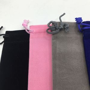 <b>Hot</b> Size 10x12cm <b>Red</b> Velvet Dust Bag with Drawstring for Gemstone Necklaces Earrings Jewelry Glasses Gifts with Stamping - Product Image 3