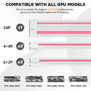 Asia Horse ATX 24 4 4 EPS 6 <span class=keywords><strong>2</strong></span> PCI-E 6 PCI-E 16AWG PC-Netzteil-Verlängerungskabel-Kit - Product Image 4
