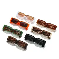 سوبر الساخنة نظارات الفاخرة خمر 90's نظارات شمسية ريترو شقة أعلى مستطيل النساء النظارات الشمسية