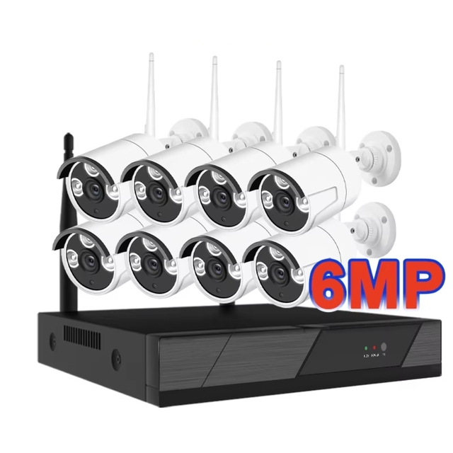 8CH AHD CCTV Outdoor WiFi NVR Kit 2MP IP Cameras Motion Detection Night Vision One-Way Audio IP66 Waterproof Surveillance System