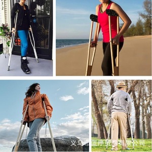 Blue Sequence Cane Handle <b>Pad</b> 20x5.5cm Anti Slip Underarm Support For <b>Walking</b> Aid Black - Product Image 4
