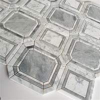 Carlara – carreaux de salle de bain en marbre blanc x carreaux de mosaïque de 12 pouces en marbre poli à mailles