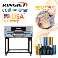 Impresora UV DTF Kingjet con laminadora rollo a rollo de 30 cm, máquina de impresión de logotipos en película A/B, impresora de pegatinas de transferencia UV DTF