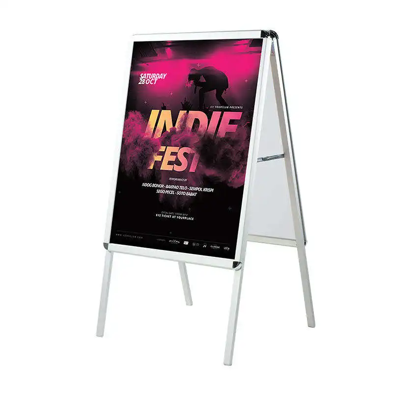 A Frame Sidewalk Sign Outdoor Poster Holder Stand 1 Sided Poster Outdoor Advertising Sign Stand