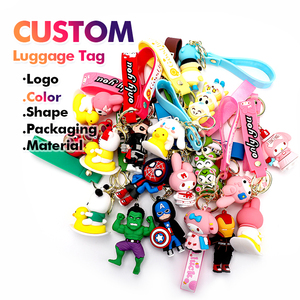 Moq 3000 Pcs Silicone Quà Tặng Khuyến Mãi Nhà Sản Xuất Móc Chìa Khóa Hành Động Hình 3D Búp Bê Mềm Cao Su Vòng Chìa Khóa Ba Lô Trang Trí Keychain - Product Image 2