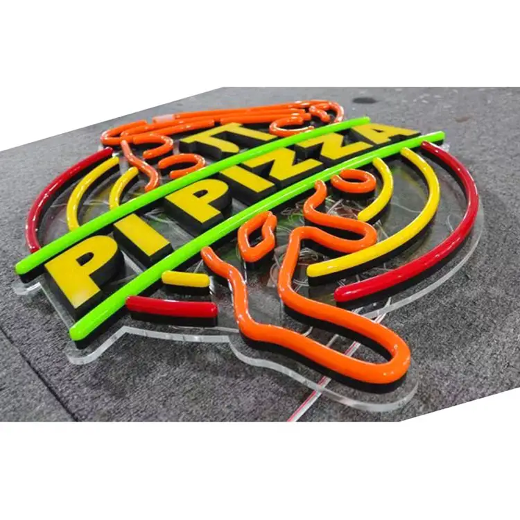 Outdoor Neon Sign Custom Logo 3D LED Neon Electronic Sign Illuminate Neon Sign Lights