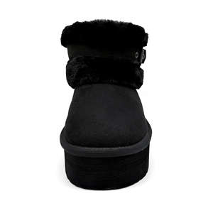 Bottes d'hiver thermiques pour femmes, semelle plateforme personnalisée, chaudes, confortables, antidérapantes, doublure en fourrure, mi-hautes - Product Image 2