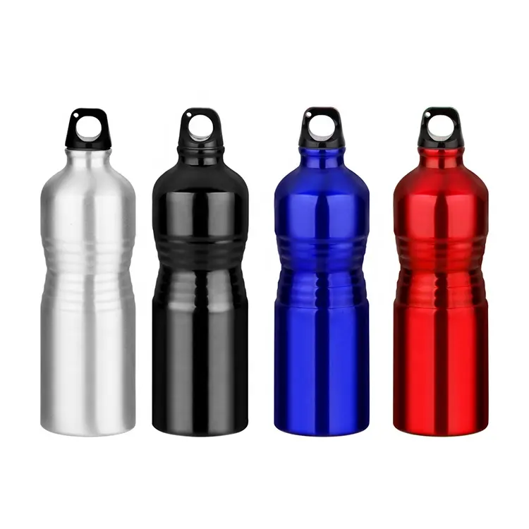 Botella de agua deportiva de aluminio con sublimación personalizada para gimnasio, acampada y ciclismo al aire libre