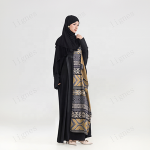 Venta al por mayor <span class=keywords><strong>de</strong></span> vestidos largos lisos <span class=keywords><strong>de</strong></span> alta gama para mujeres musulmanas. Elegantes vestidos largos <span class=keywords><strong>de</strong></span> Abbas multicolores impresos digitalmente. - Product Image 3