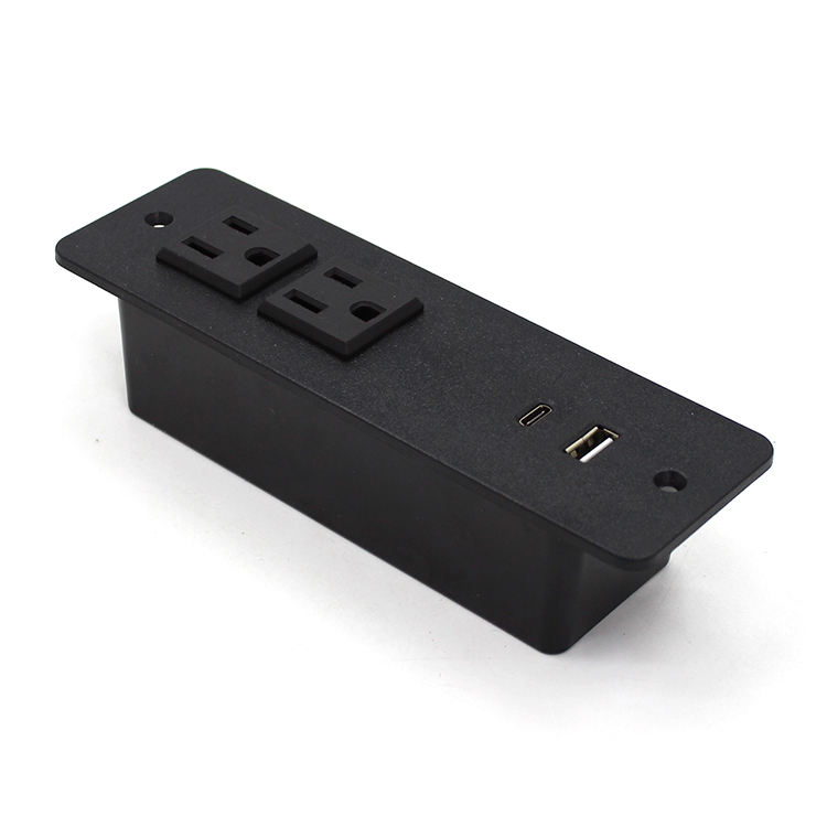 BY213 US Recessed Power Socket: 2 Outlets With USB & Type-C Fast ...