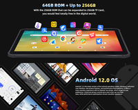 Tablet Android 12 MTK 10.1 inci yang Tangguh, Tahan Air IP67, 6+128GB, untuk Pertambangan, Tahan Debu, Kecerahan 1000 Nits, Lingkungan Industri yang Keras