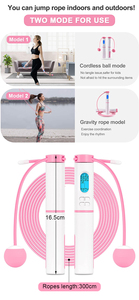 Dây Nhảy Không Dây Tốc Độ Nặng Không Dây Cài Đặt Thời Gian Lượng Calo Kỹ Thuật Số Màn Hình LED Có Bộ Đếm - Product Image 5