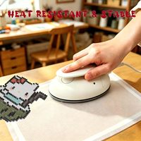 Tapis de cuisson réutilisable en PTFE blanc, épaisseur 0,25 mm, résistant à la chaleur, pour le repassage de perles thermocollantes et la cuisson