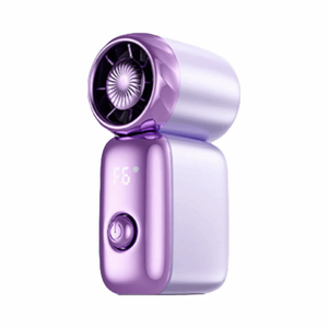 Mini ventilateur électronique portable avec compresse de glace, 6 vitesses, 2400 mAh, mini ventilateur de poche rechargeable par USB, ventilateur de climatisation en plastique pour le camping - Product Image 1