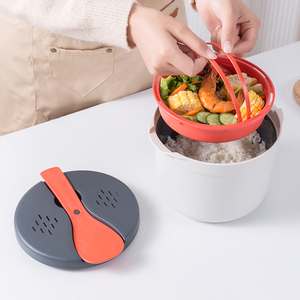 Vaporera de Arroz para Microondas Personalizada, Vaporera de Plástico para Microondas, Vaporera de Arroz y Verduras para Microondas para Cocinar Verduras - Product Image 1