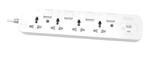 Cables de Alimentación con Conector Hembra <span class=keywords><strong>IEC</strong></span> y Conector Macho BS, Cables de Extensión con Interruptor Individual, Enchufe UK, 2 Puertos USB-C, IP20, Carcasa de PC/PP + Completo - Product Image 6