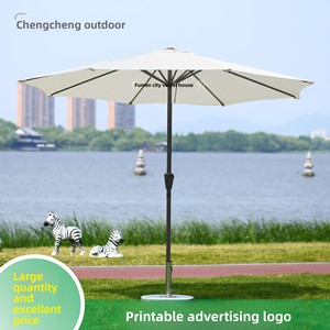Sombrilla Grande de Hierro Forjado y Aleación de Aluminio para Balcón, Patio y Cafeterías, Modelo de Parasol con Poste Central de Hierro para Exteriores - Product Image 3