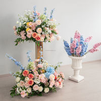 Groothandel Hoge Kwaliteit Kleurrijke Bruids Bloemloper Kunstzijde Bloemen Podium Gangpadloper Bloemenpad Bloemdecoratie