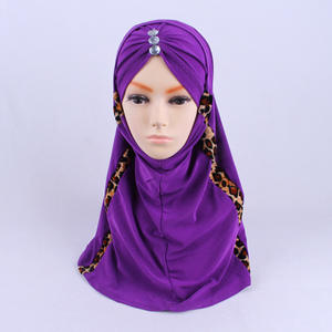 YD281 Vente chaude Foulard pour femme, Châles, Turbans arabes, Chapeaux, Écharpes ethniques élastiques, <span class=keywords><strong>Voile</strong></span>, Hijab musulman pour femme avec empiècements - Product Image 5