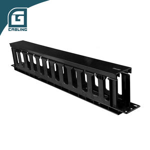 Gcabling 1U 19 pouces Armoire réseau Meilleur gestionnaire de stockage de câbles Cordon de brassage horizontal Orginazr Gestion des câbles pour centre de données - Product Image 6