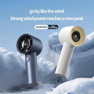 100 Speed LED Display 2000mAh Jet Air Turbo Cooling Portable Hand Held Personal Mini <b>Small</b> Little Usb Rechargeable Fan - Product Image 2