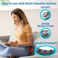 Coussin de massage vibrant Shiatsu portable avec contrôle de la minuterie pour soulager les douleurs au cou, à la taille et aux épaules – Appareil de soins de santé à brancher pour la maison
