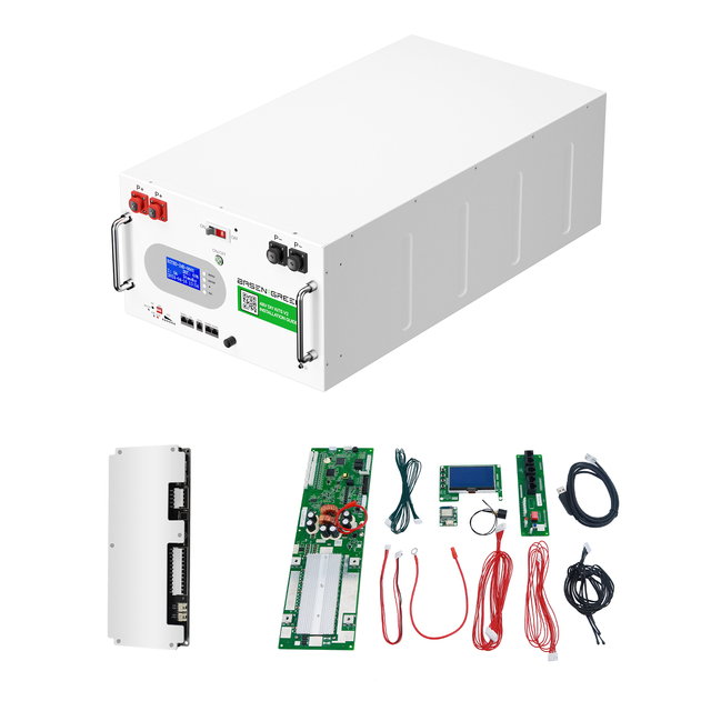 Complete Set 51.2V 280Ah LiFePO4 Battery Box DIY Kit with Accessories and BMS for Home Power Storage