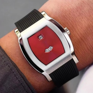 Montre-bracelet classique de luxe pour hommes, en acier inoxydable, bracelet en caoutchouc bleu, étanche, lumineuse, montre de sport - Product Image 2