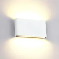 Applique murale nordique en aluminium, style moderne, lampe murale d'intérieur, IP65 étanche, éclairage haut et bas, pour couloir, maison, escaliers, chambre à coucher, chevet