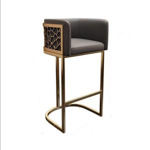 Silla de Bar Alta de Cuero PU de Lujo Nórdico, Diseño Moderno y Minimalista, Uso Comercial, Desmontable, para Isla de <span class=keywords><strong>Cocina</strong></span> - Product Image 5
