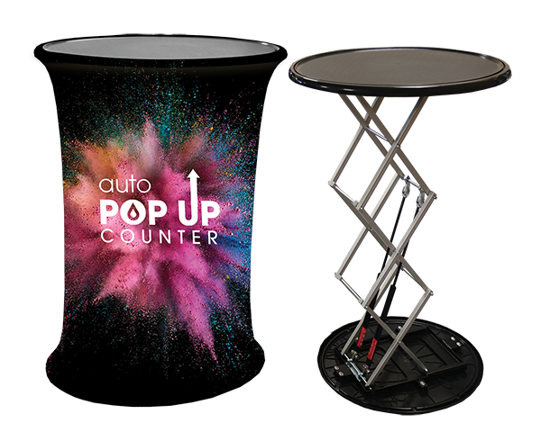High Quality Trade Show Exhibition Foldable Aluminum Alloy Frame Pop up Counter Promotion Table Display