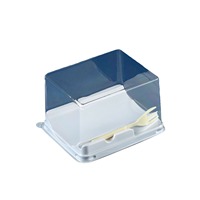 Boîte d'emballage transparente en PET de qualité alimentaire Queen Roll, pièce unique, imprimée UV, rectangulaire, style japonais, motif peau de tigre, modèle BOHE