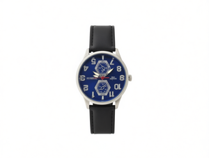 Orologio Cronografo da Uomo Hyf A216, Cassa in Acciaio Inossidabile, Cinturino in Pelle, Quadrante Blu Rotondo, Orologio Smart alla Moda - Product Image 1