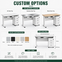 Bureau d'ordinateur multifonctionnel en métal au design minimaliste et moderne pour usage commercial, idéal pour les écoles et les immeubles de bureaux