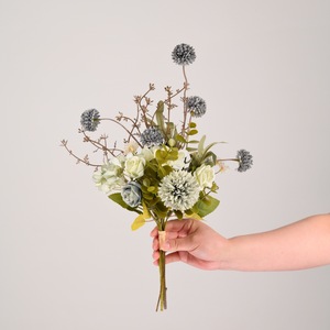 Bouquet de mariée artificiel, arrangement de fleurs en soie, rose, hortensia, décoration de mariage, ornement de table de salon - Product Image 3
