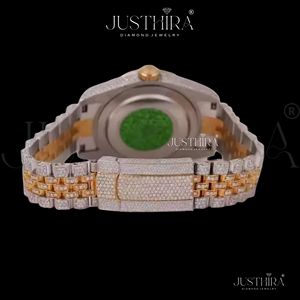 Indian Exporter Moissanite Diamond Quartz Watch Men Luminous Waterproof Sport Business <b>Wristwatch</b> Available For Sale - Product Image 2