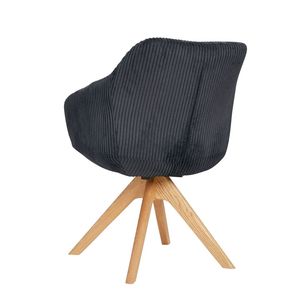 Modern Luxury Swivel <b>Dining</b> <b>Chair</b> Wooden Frame Backrest Faux Leather Upholstered Seat Apartment Home Office Hotel Restaurant - Product Image 3