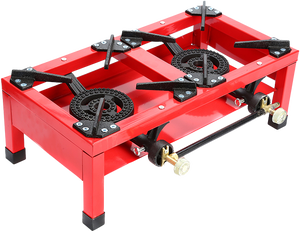 Équipement de cuisson portable pour camping-car, ustensiles de cuisine de camping, réchaud à gaz double brûleur, usage intensif pour <span class=keywords><strong>marché</strong></span> nocturne et stand de rue - Product Image 5