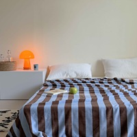 Plaid épais double couche en polyester, polaire corail, pour lit et canapé, écologique, ignifuge, style européen-américain, hiver