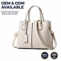 Sac fourre-tout en cuir PU pour femmes, sac à main souple et structuré avec fermeture à glissière pour le bureau, les voyages et les courses